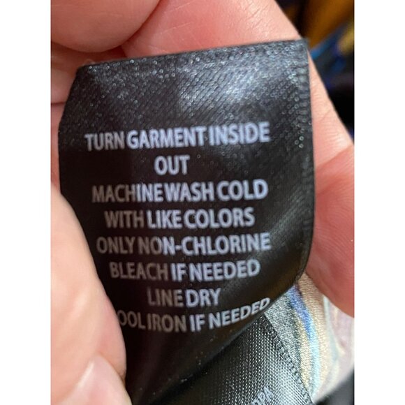 Shyanne Womens Floral Print V-Neck Long Sleeve High-Low Dress M 100% Viscose Mul - Picture 11 of 12